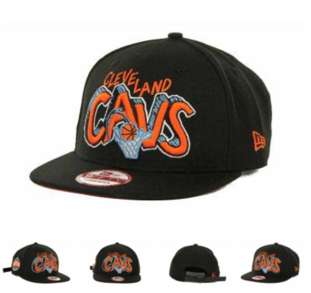 NBA Cleveland Cavaliers Black Orange Hats